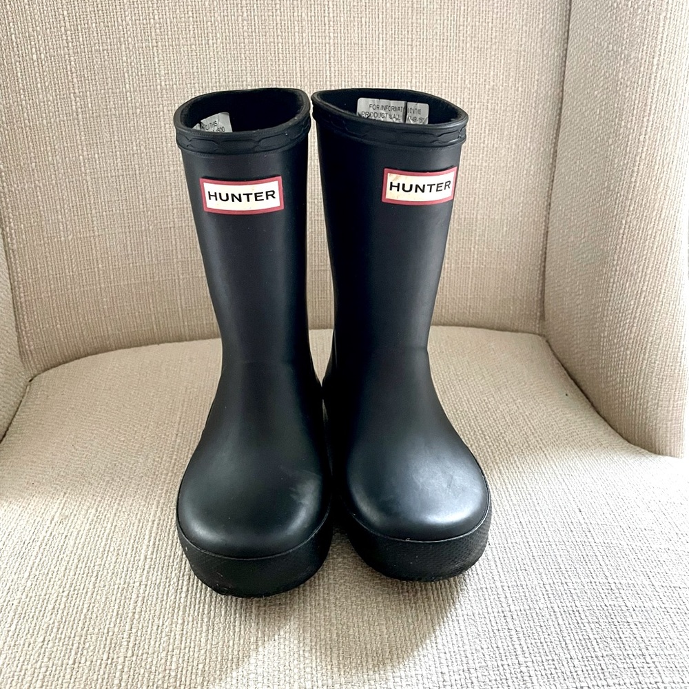Toddler Unisex Black Hunter Rain Boots